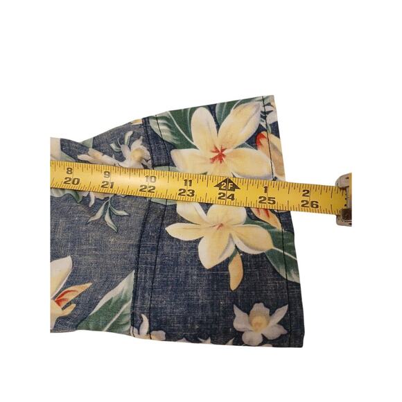 Cowboy Gang Shirt Men's 2XL Blue Pearl Snap Hawaii Floral PLUMERIA Western Boho - Picture 14 of 16